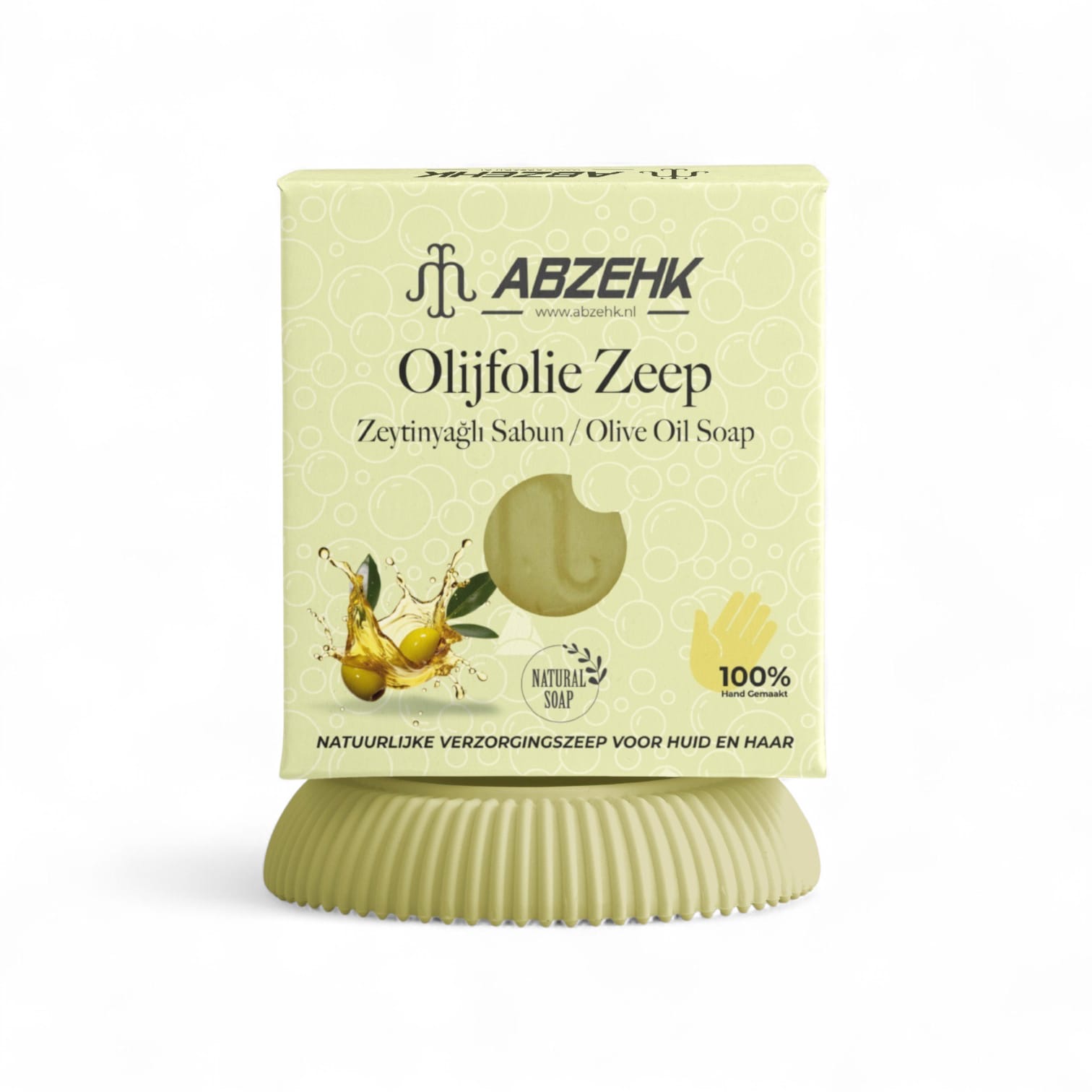 Abzehk Bio Blokzeep | Olijf | 125gr
