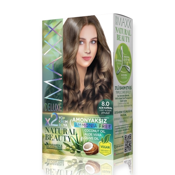 Maxx Deluxe Hair Dye Kit | Ammonia Free | 8.0