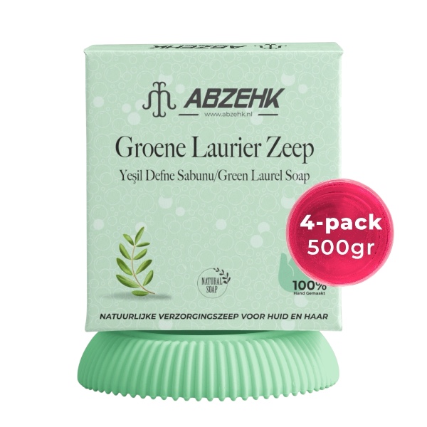 Abzehk Bio Blokzeep | Groene Laurier | 4-pack 500gr